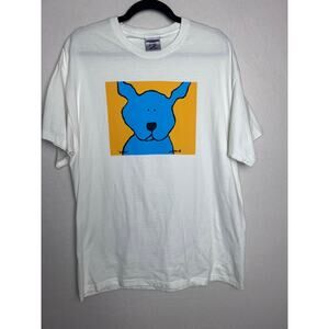 Jung Kim Silly Dogs T-Shirt "Bubba" White Short Sleeve Jerzees Size Large